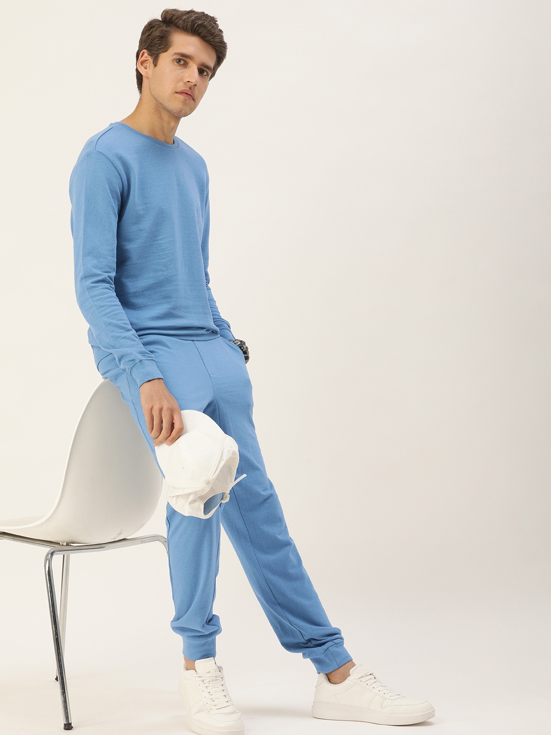 

Kook N Keech Men Blue Solid Sweatshirt and Joggers