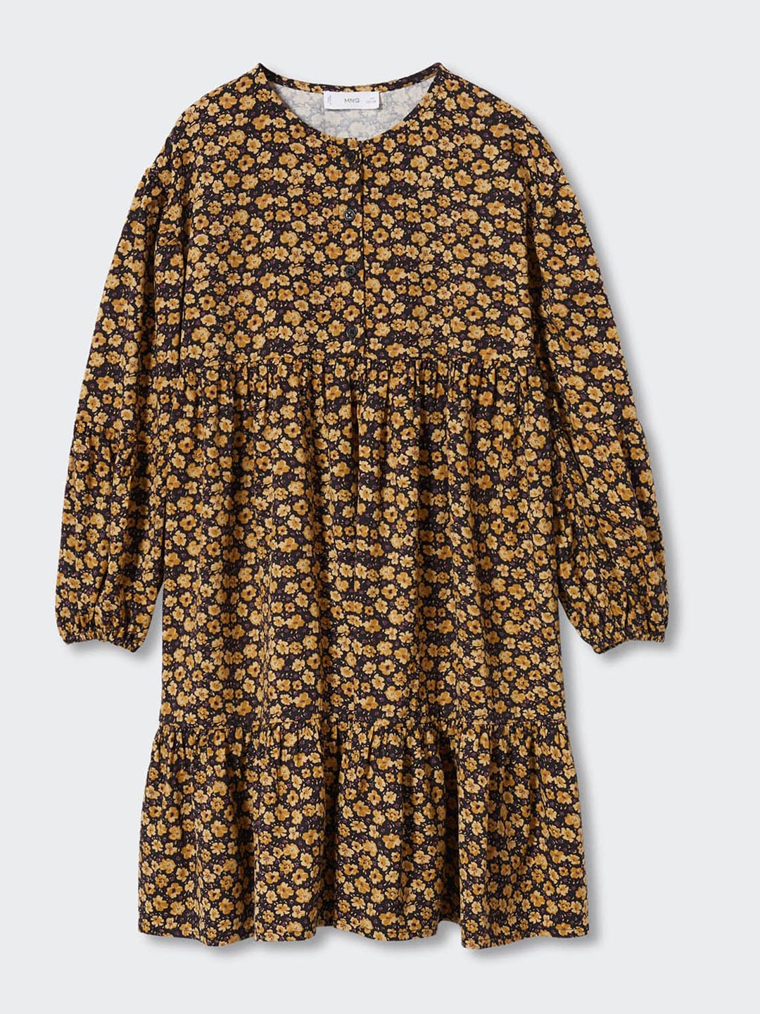 

Mango Kids Girls Floral A-Line Dress, Black