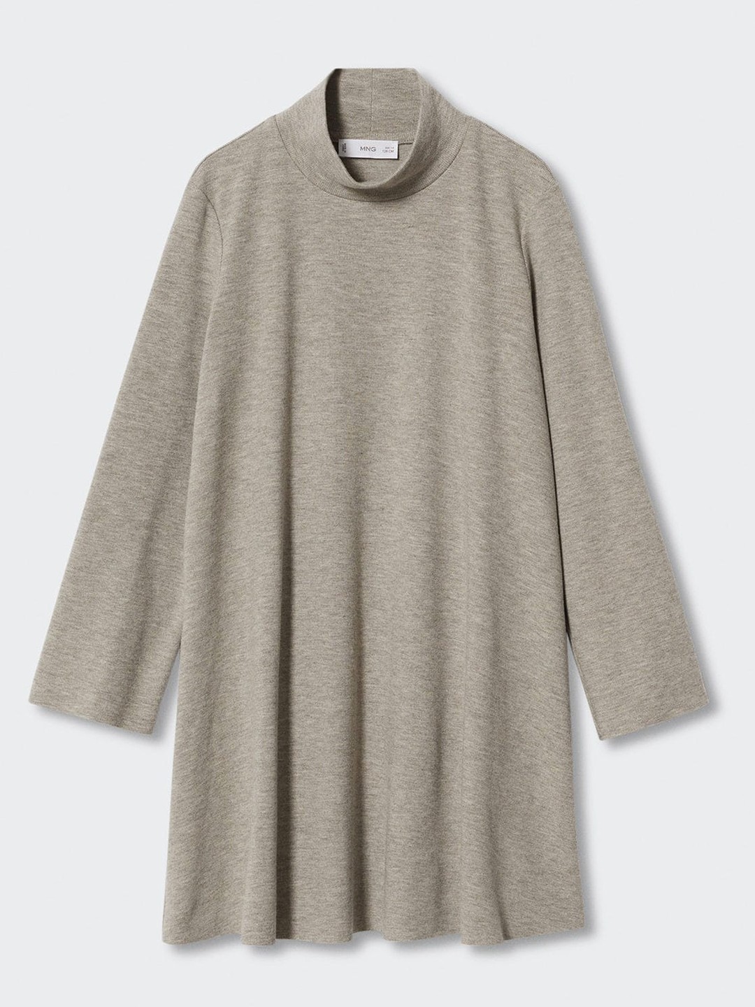 

Mango Kids Girls High-Neck Knitted Sweater Dress, Beige