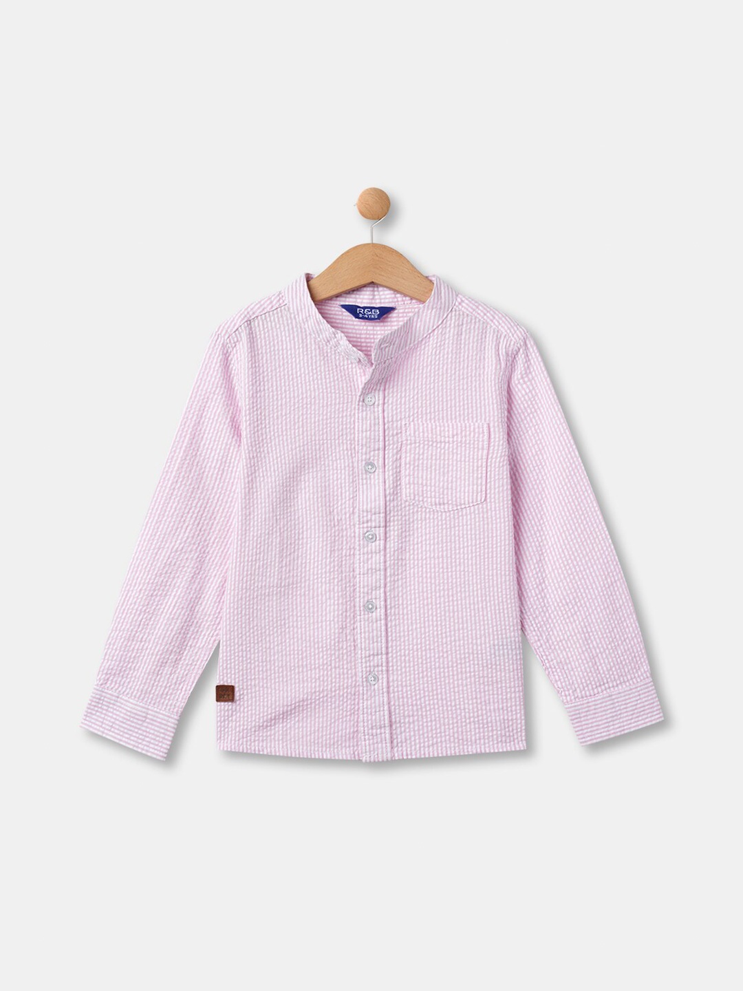 

R&B Boys Pink Cotton Casual Shirt