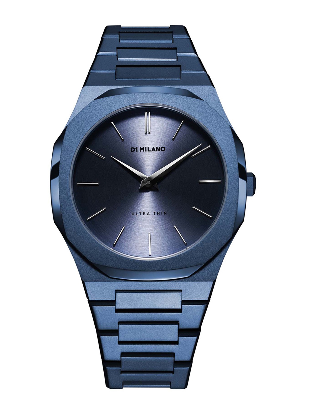 

D1 Milano Men Midnight Ultra Thin Bracelet Circular Brushed Dial Analogue Watch - UTBJ21, Blue