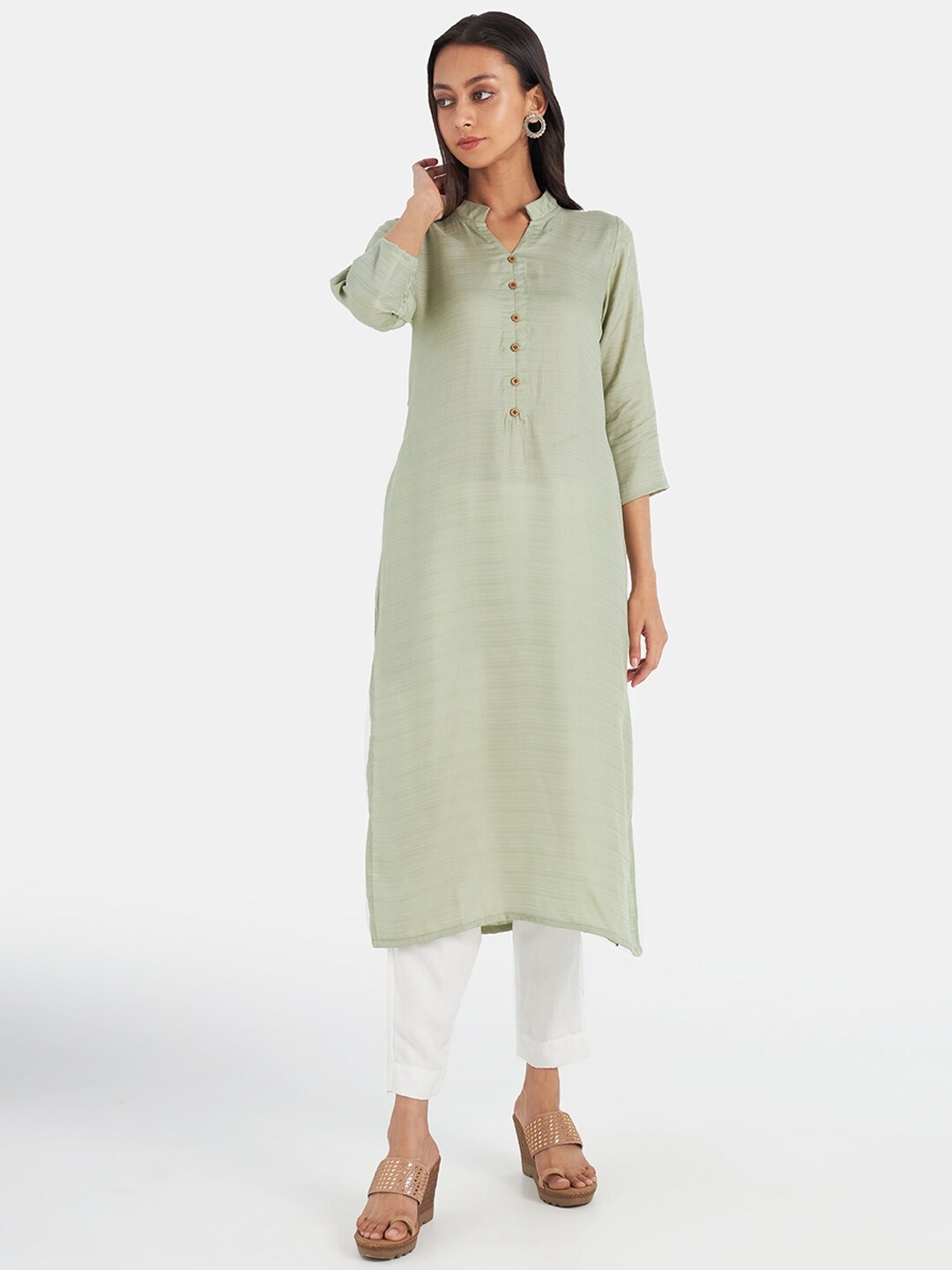 

Suta Women Sea Green Kurta with Trousers