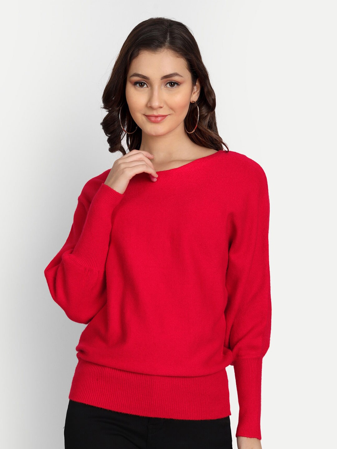 

Fibre World Women Red Pullover