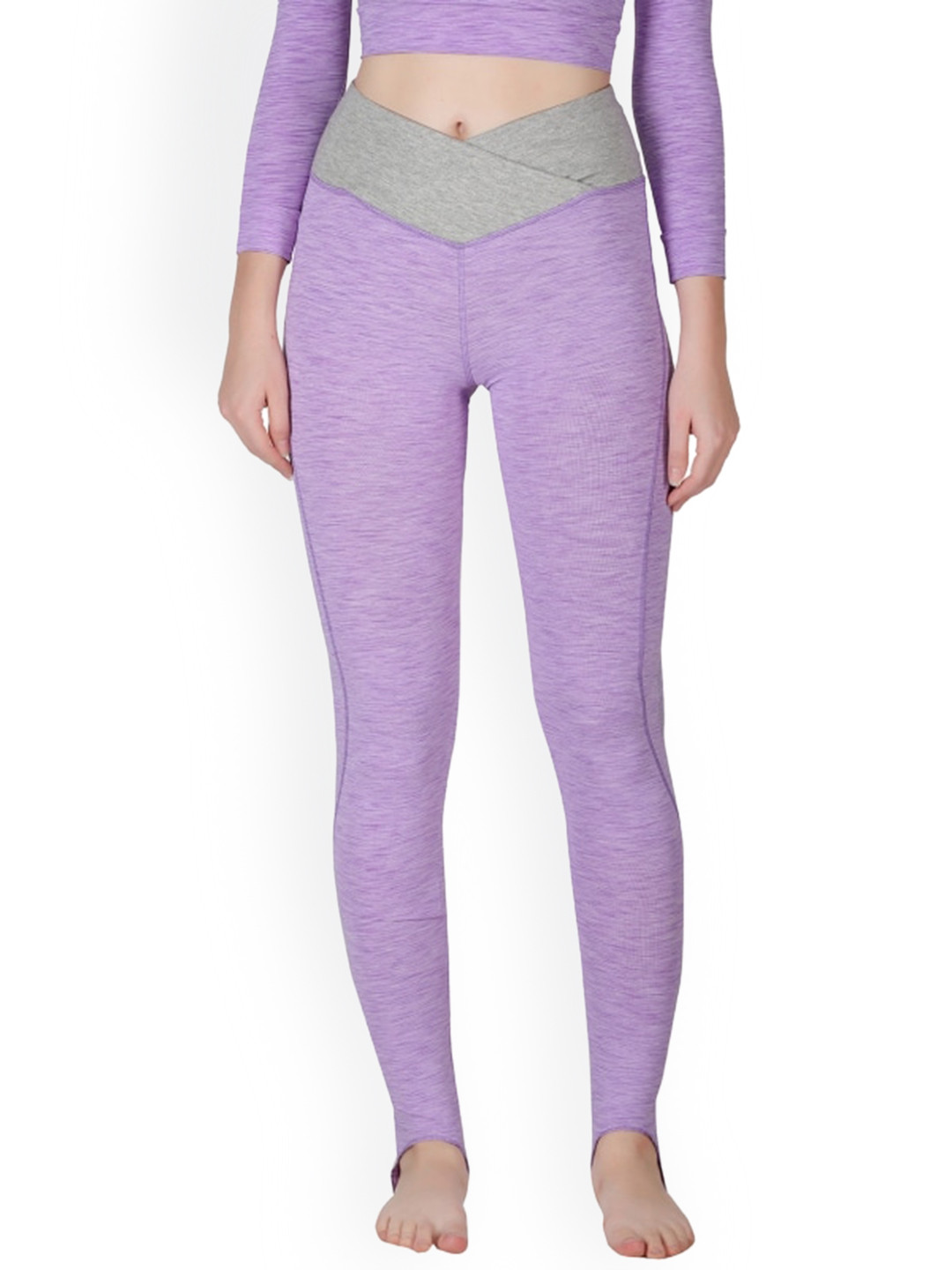 

La Aimee Women Purple Solid Tights