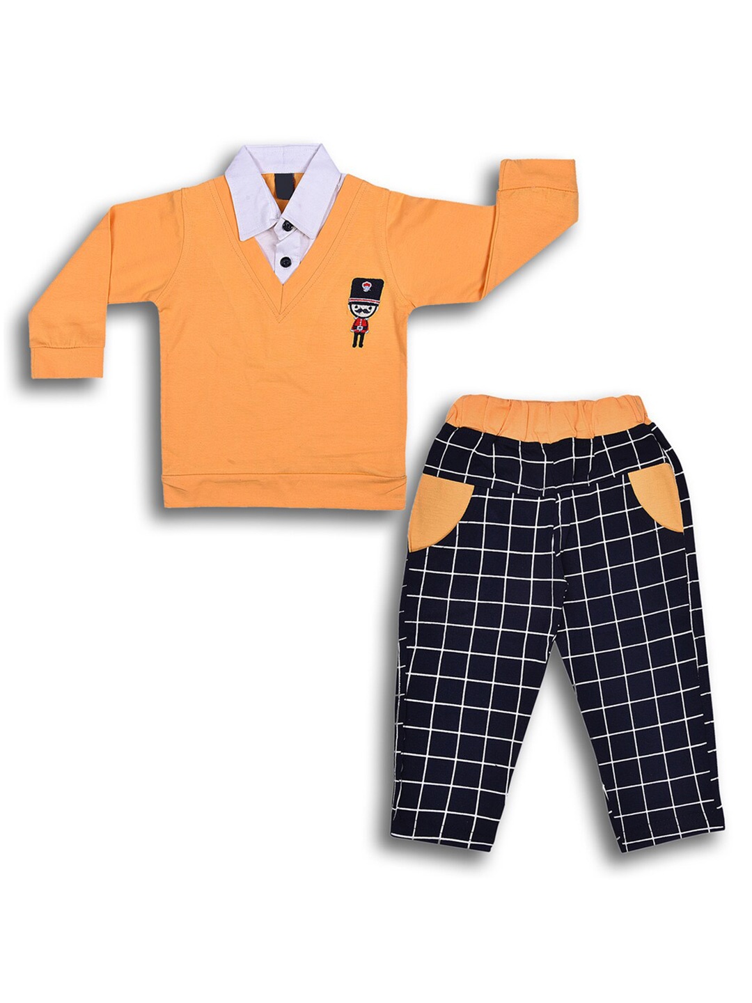 

Wish Karo Boys Yellow & Black T-shirt with Trouser