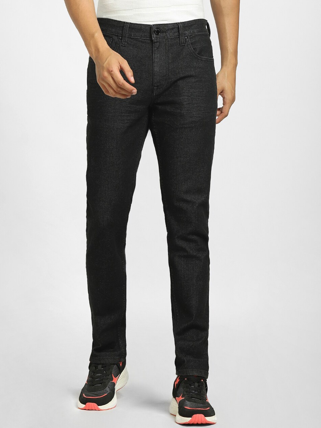 

Jack & Jones Men Slim Fit Low-Rise Cotton Jeans, Black