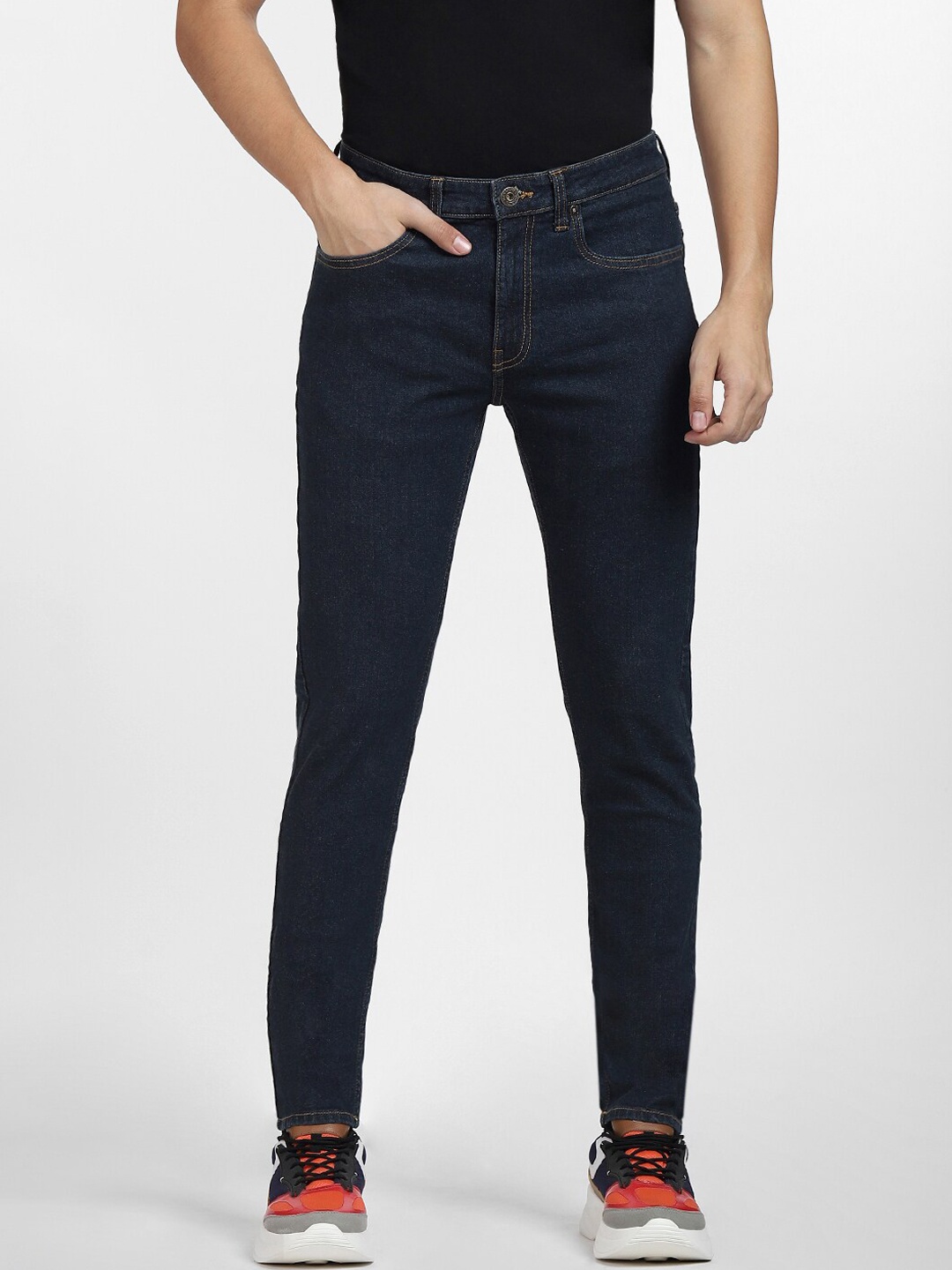 

Jack & Jones Men Slim Fit Low-Rise Cotton Jeans, Blue
