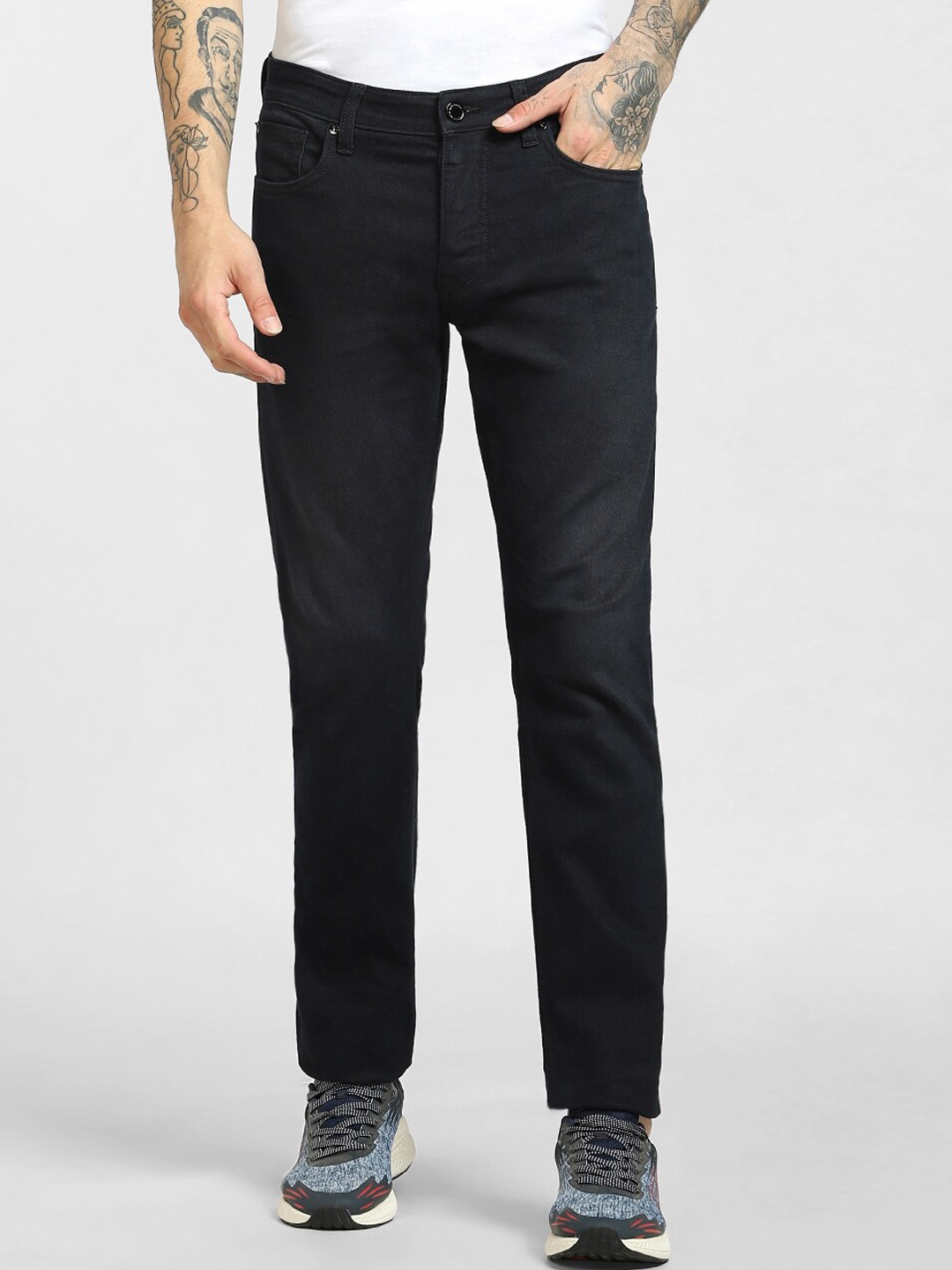 

Jack & Jones Men Black Low-Rise Cotton Jeans