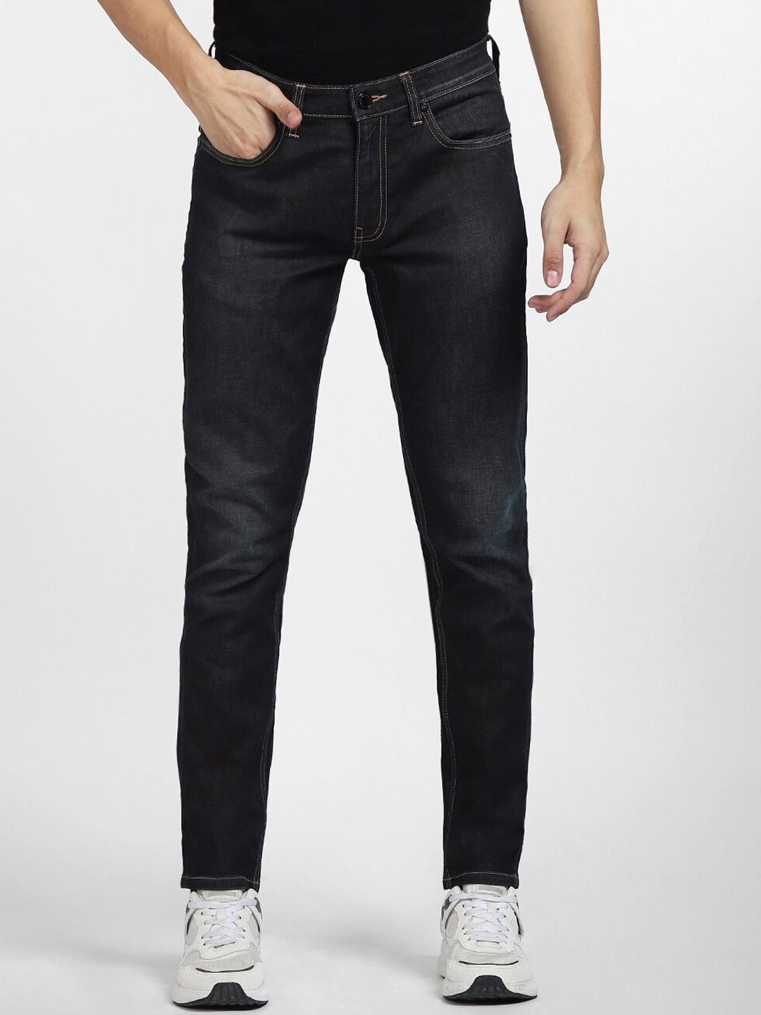 

Jack & Jones Men Slim Fit Light Fade Cotton Jeans, Blue