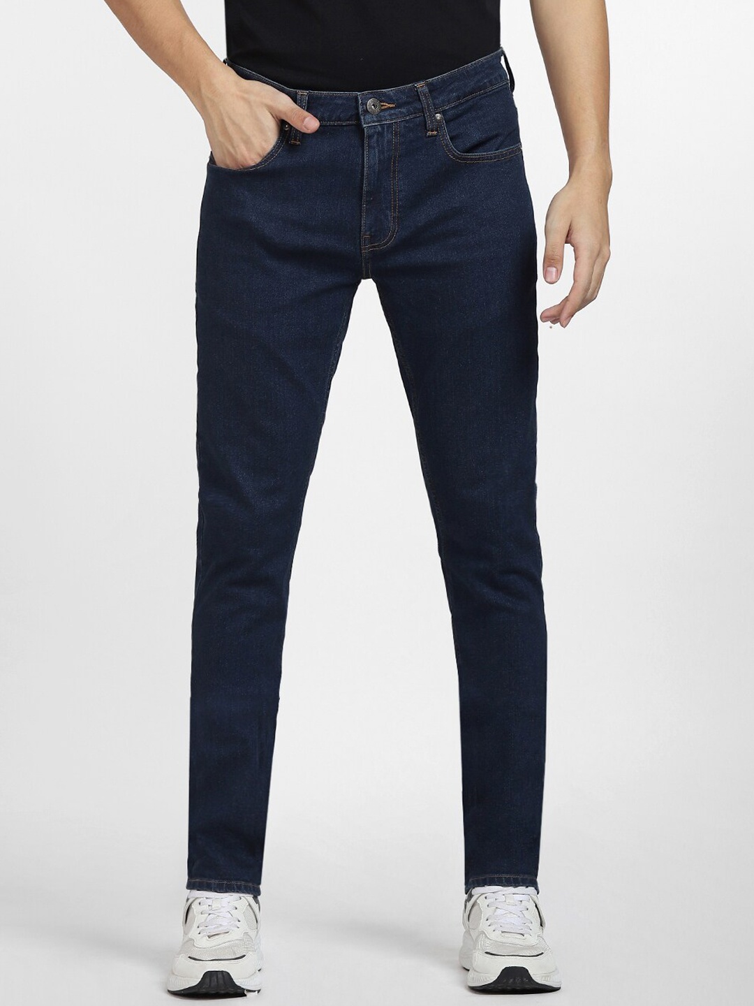 

Jack & Jones Men Skinny Fit Low-Rise Cotton Jeans, Blue
