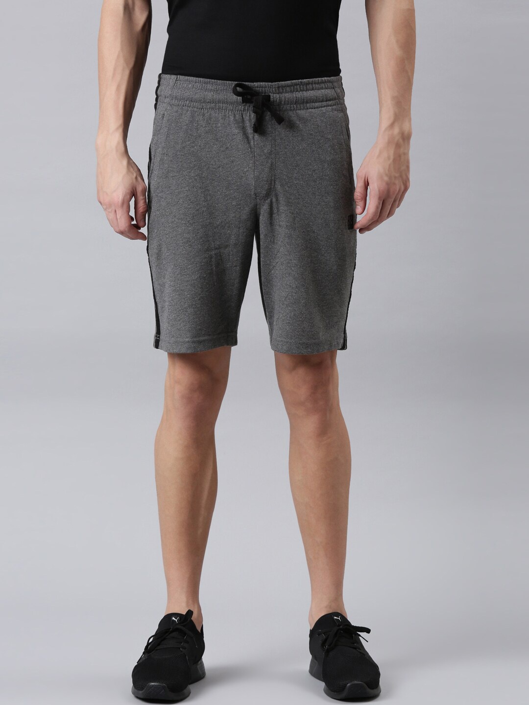 

FASO Men Charcoal Organic Cotton Sports Shorts