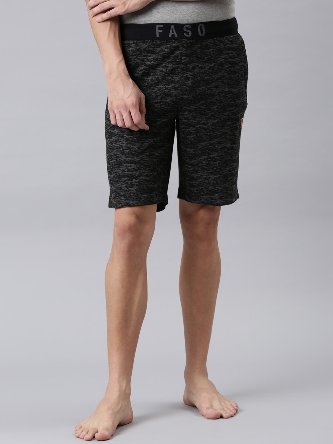

FASO Men Black Printed Lounge Shorts