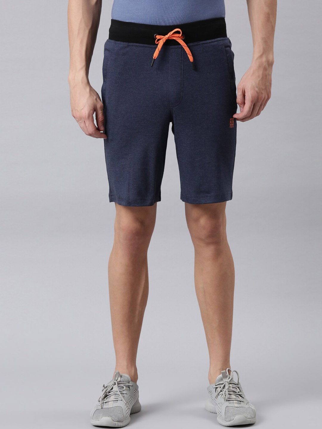 

FASO Men Blue Organic Cotton Sports Shorts