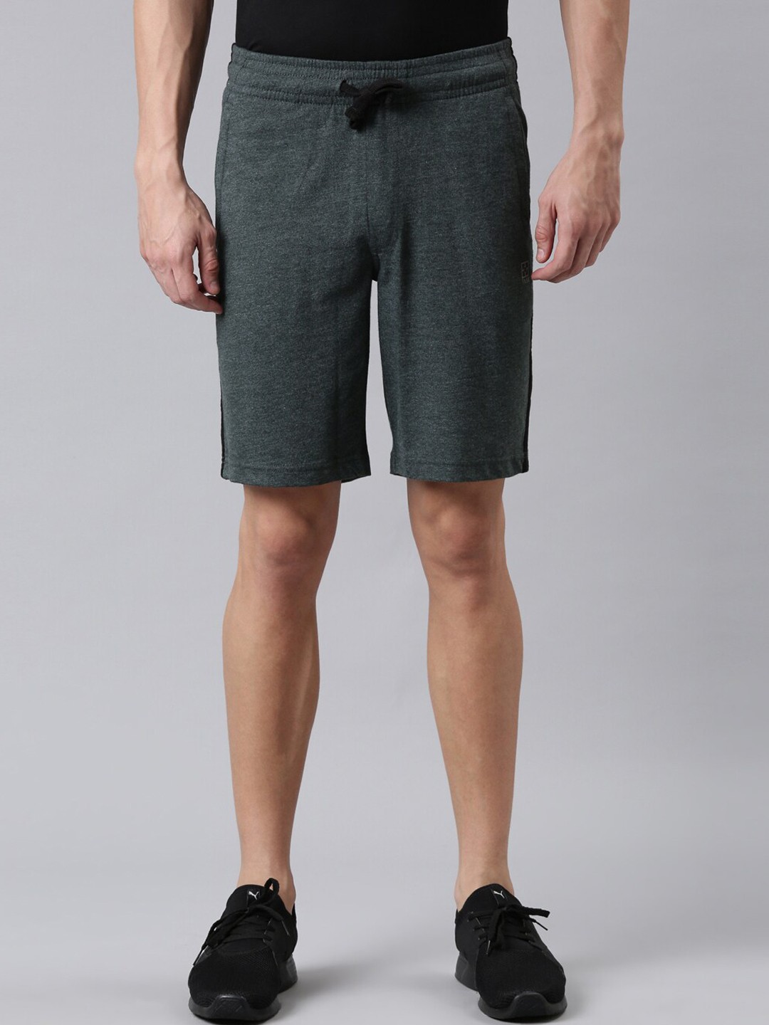 

FASO Men Olive Green Organic Cotton Sports Shorts