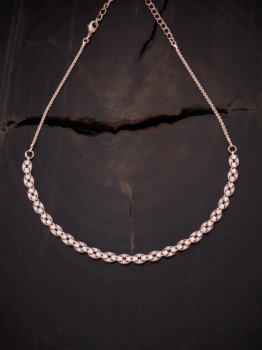 

Kushal's Fashion Jewellery Rose Gold & White Copper Rose Gold-Plated Chain