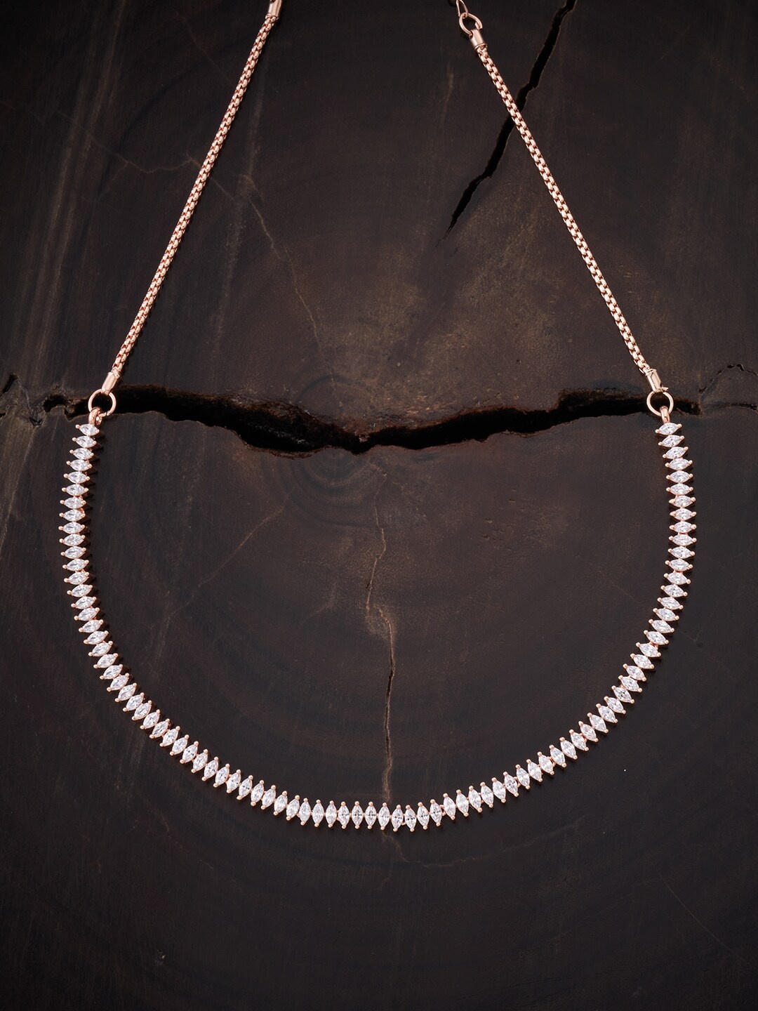 

Kushal's Fashion Jewellery Rose Gold & White Copper Rose Gold-Plated Chain