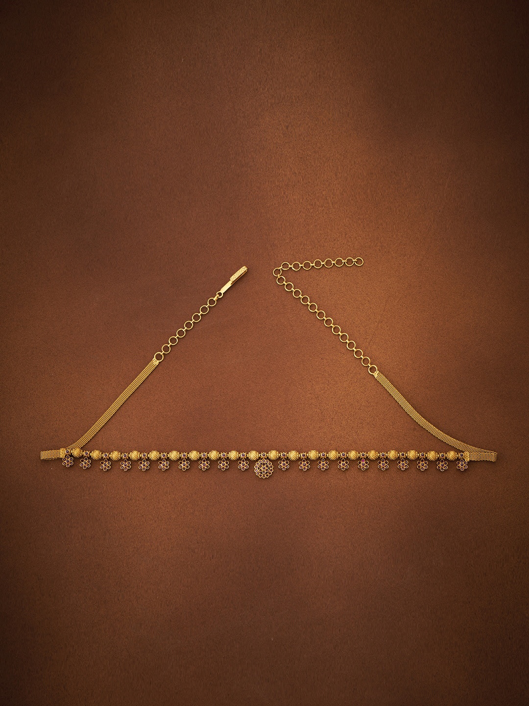 

Kushal's Fashion Jewellery Gold-Toned Pink CZ Studded Kamarband