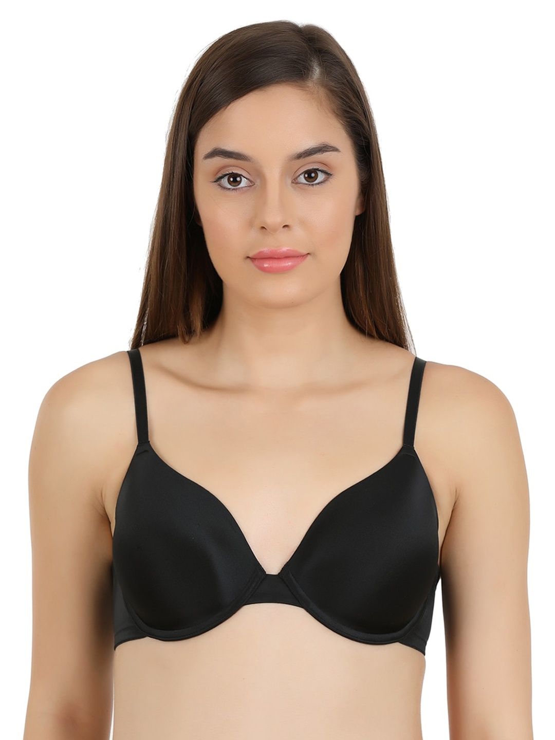

Zivame Black Solid Underwired Lightly Padded T-shirt Bra ZIZ1230046RBLAK