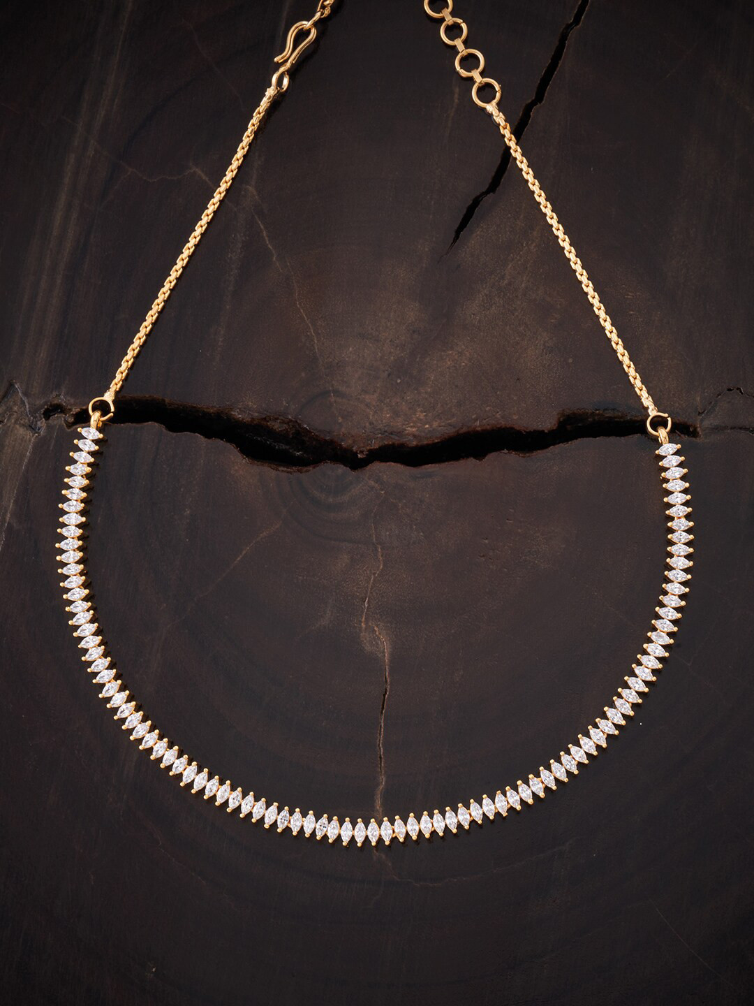 

Kushal's Fashion Jewellery Gold-Toned & White Copper Gold-Plated Chain