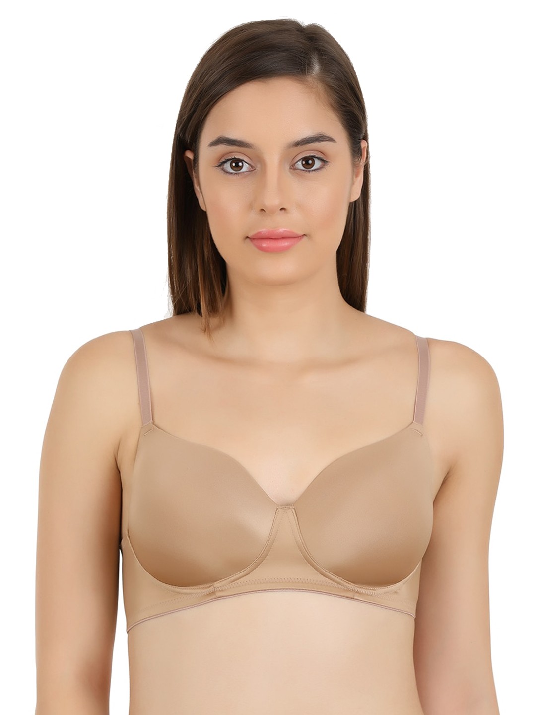 

Zivame Nude-Coloured Solid Non-Wired Lightly Padded T-shirt Bra ZIZ1230047MNUDE