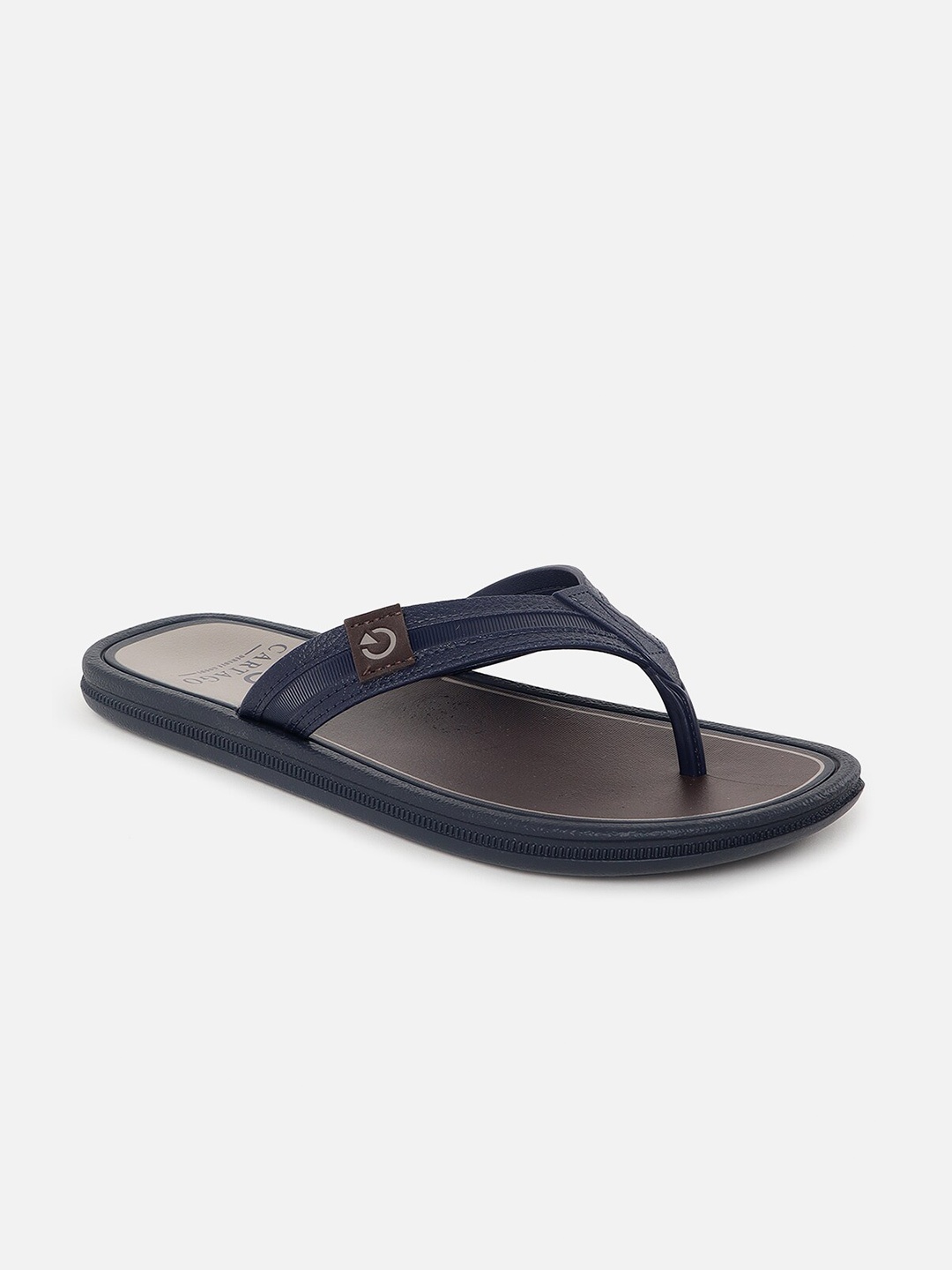 

CARTAGO Men Blue & Black Printed Thong Flip-Flops