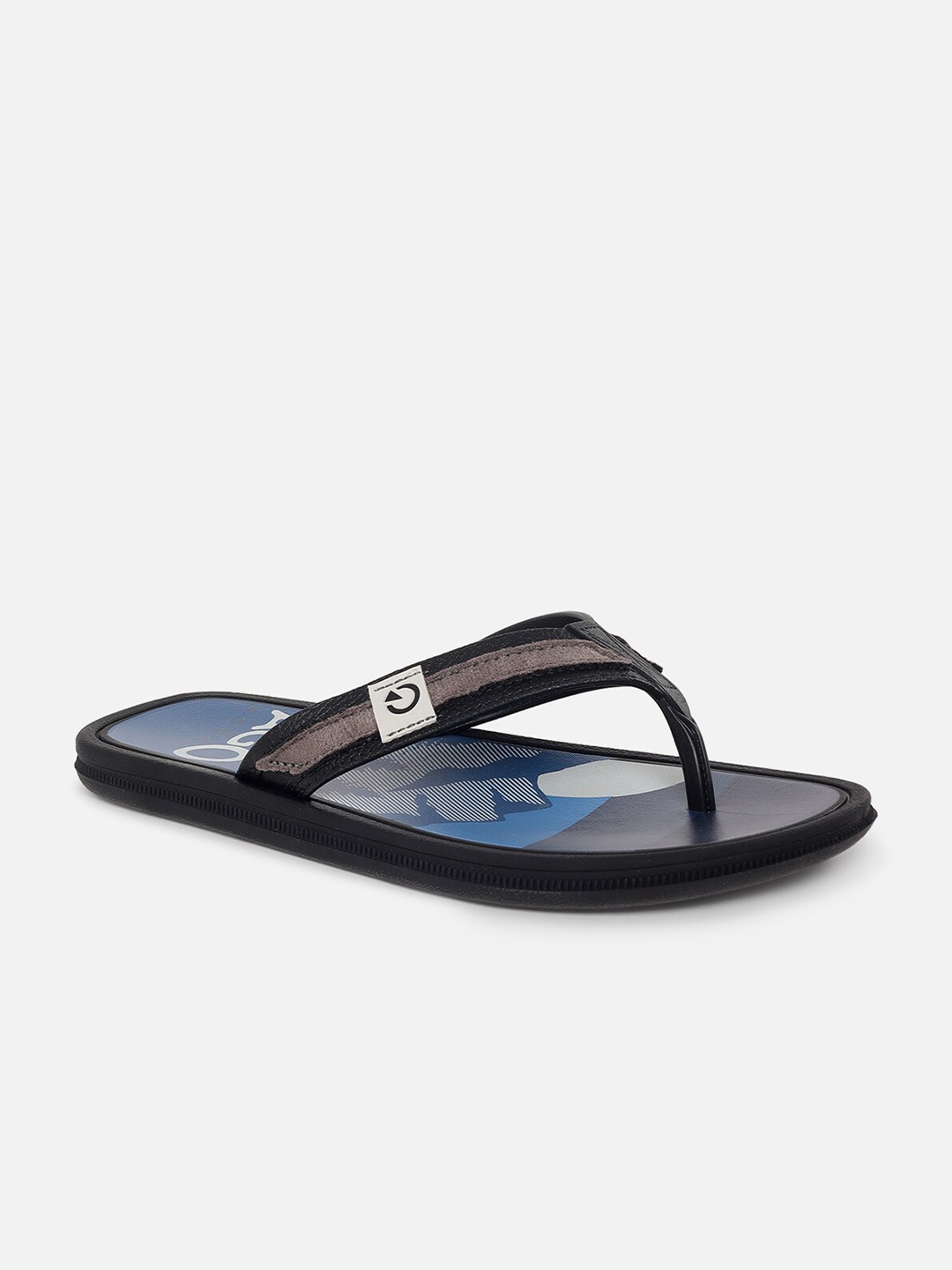 

CARTAGO Men Black & Blue Printed Thong Flip-Flops