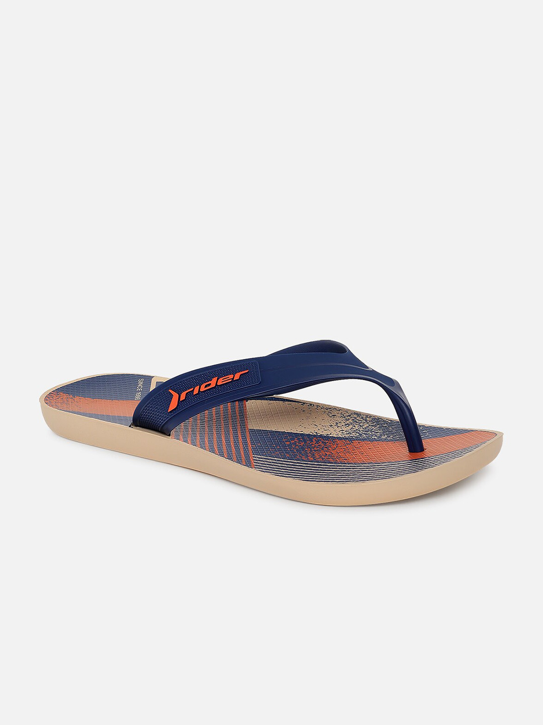 

Rider Men Beige & Blue Printed Thong Flip-Flops