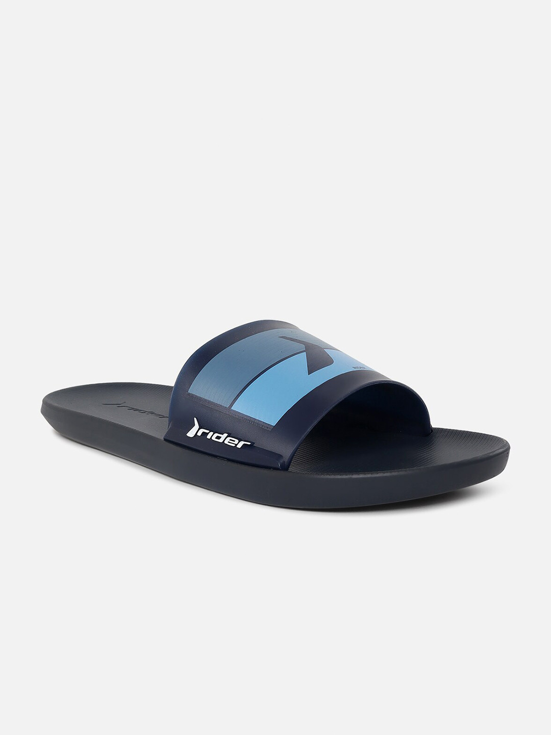 

Rider Men Black & Blue Printed Sliders