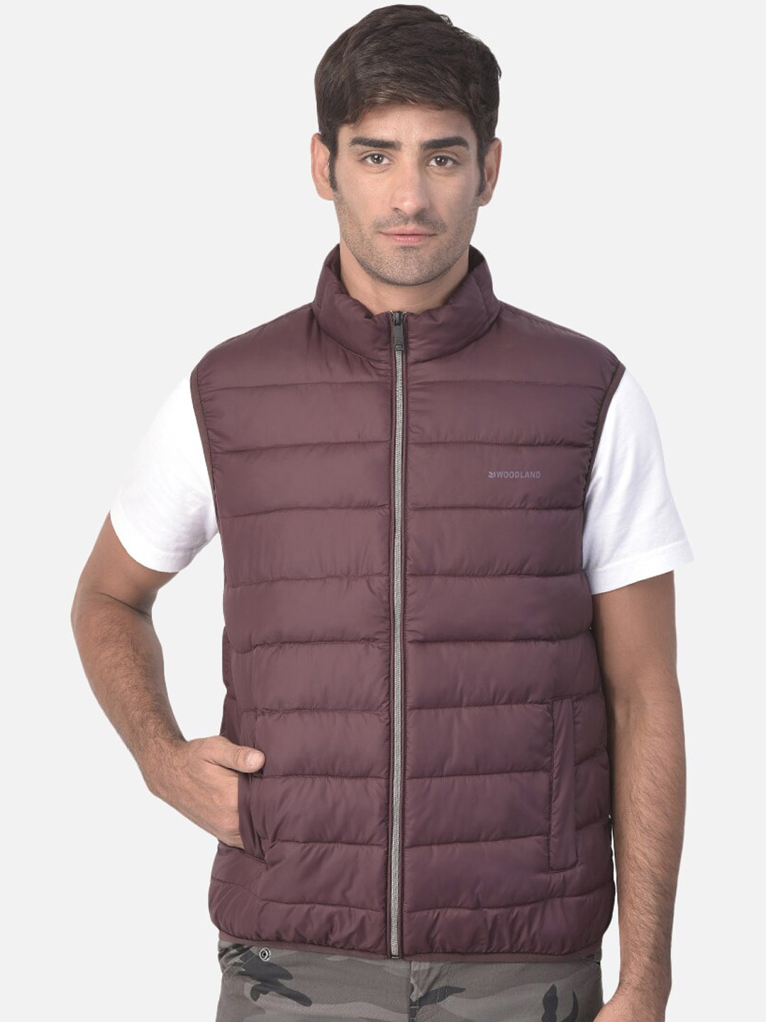 

Woodland Men Maroon Acrylic Padded Jacket
