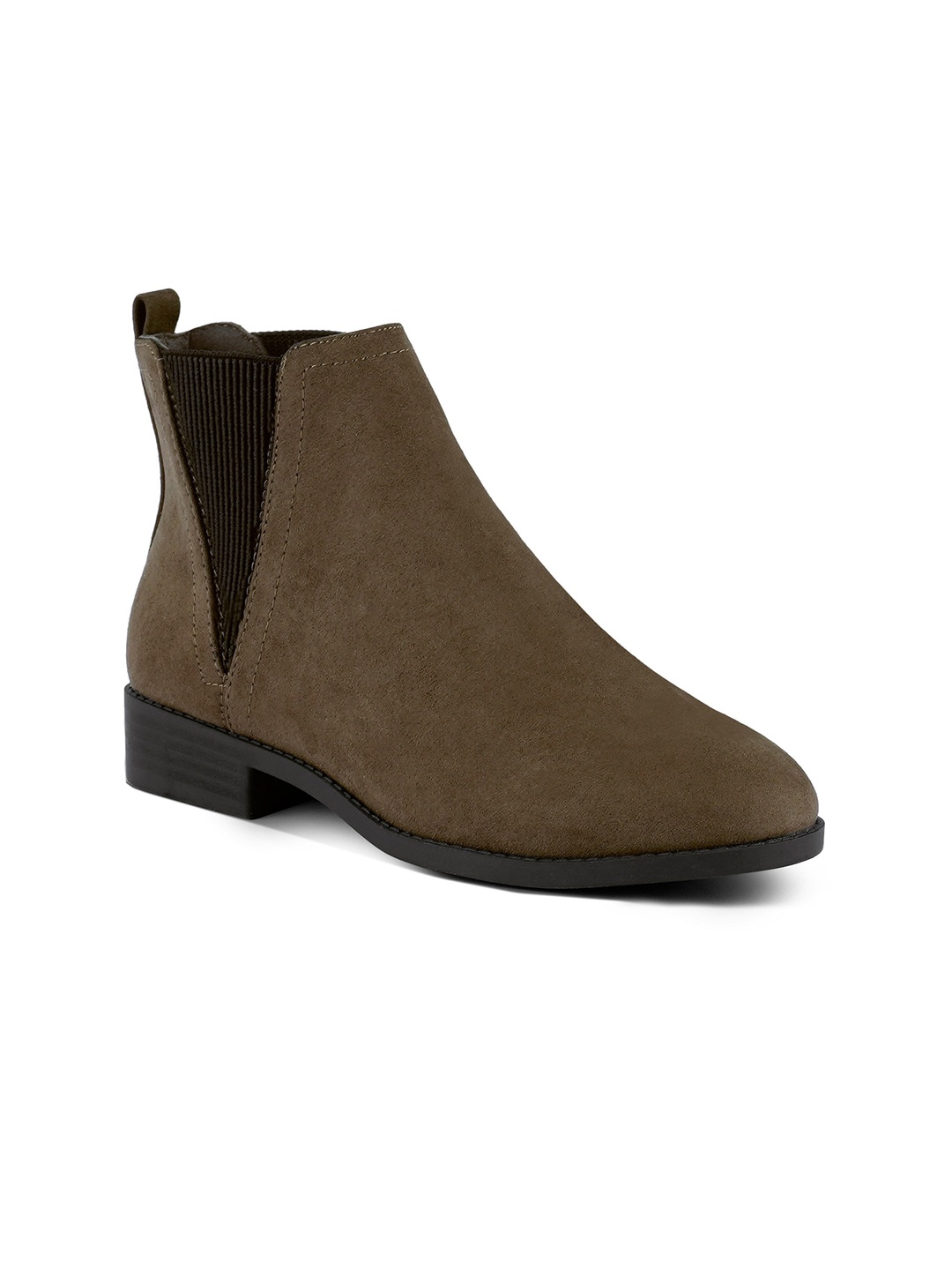 

London Rag Women Taupe Solid Chelsea Boots