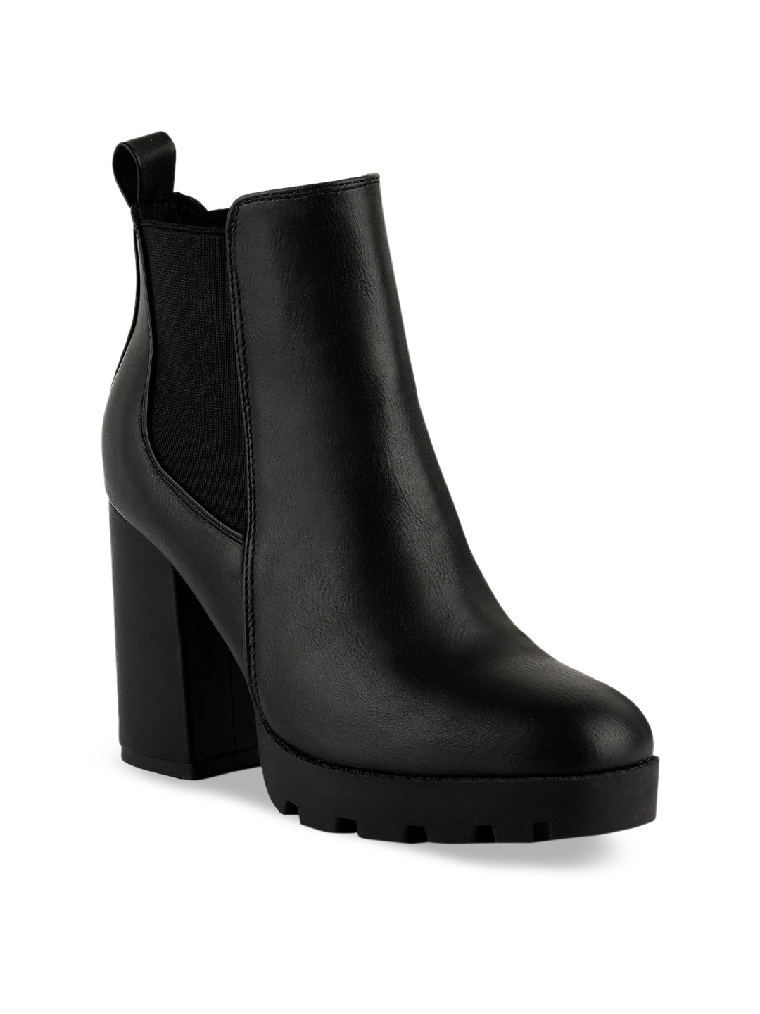 

London Rag Women Black Solid Winter Heeled Boots