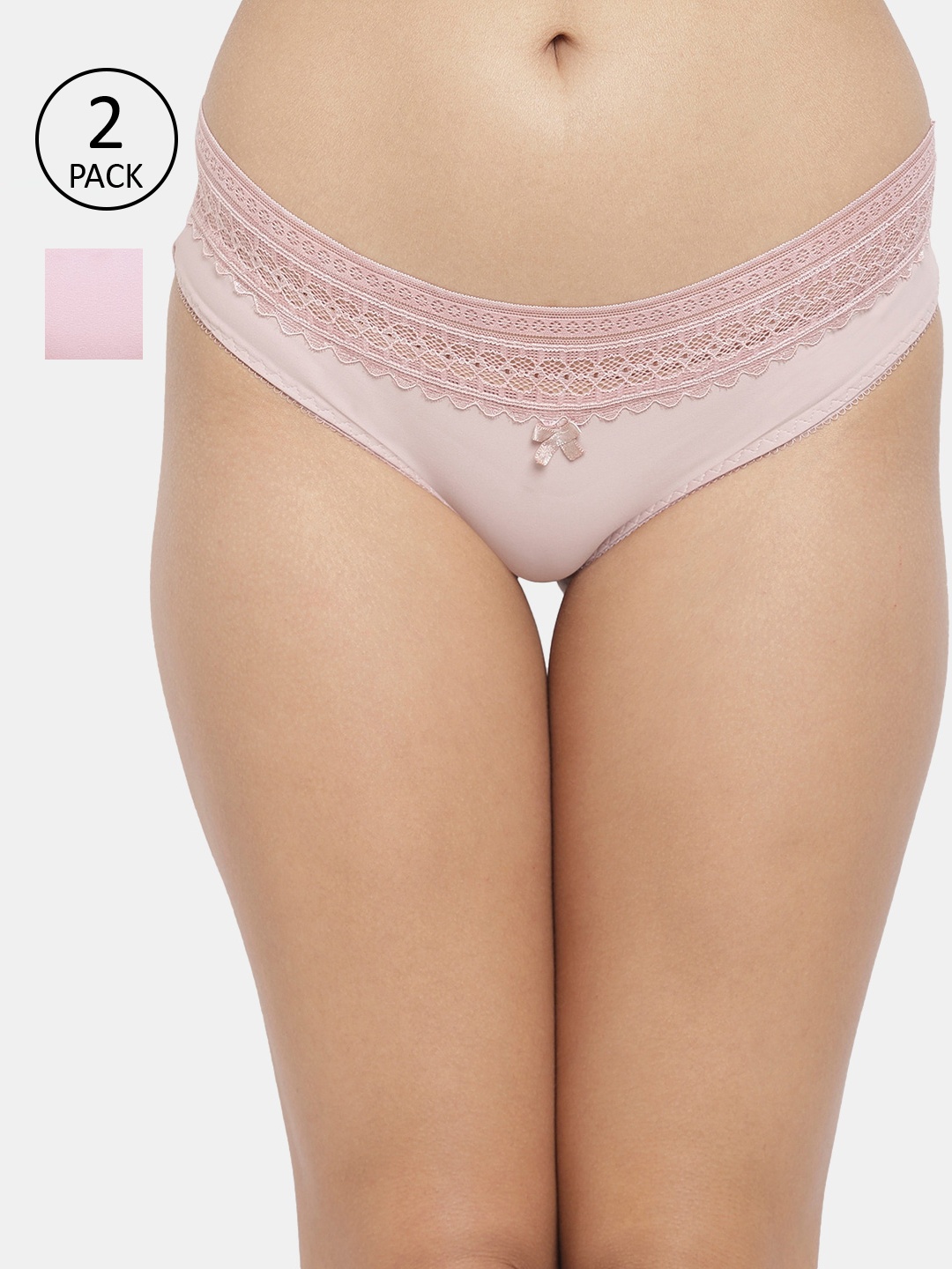 

N-Gal Women Pack of 2 Solid Hipster Briefs, Beige