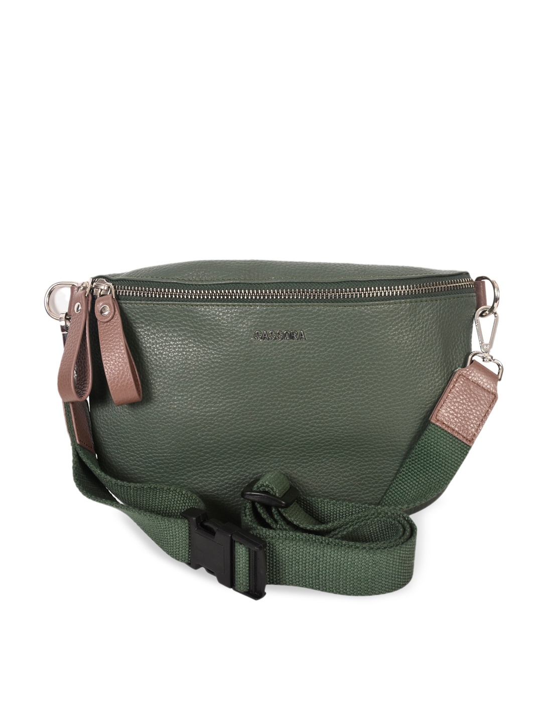 

Sassora Women Green Solid Waist Pouch