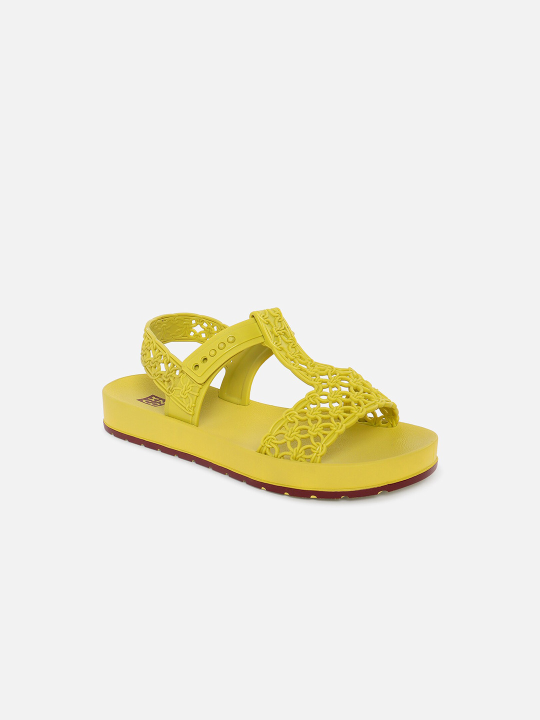 

Zaxy Women Open Toe Flats, Lime green