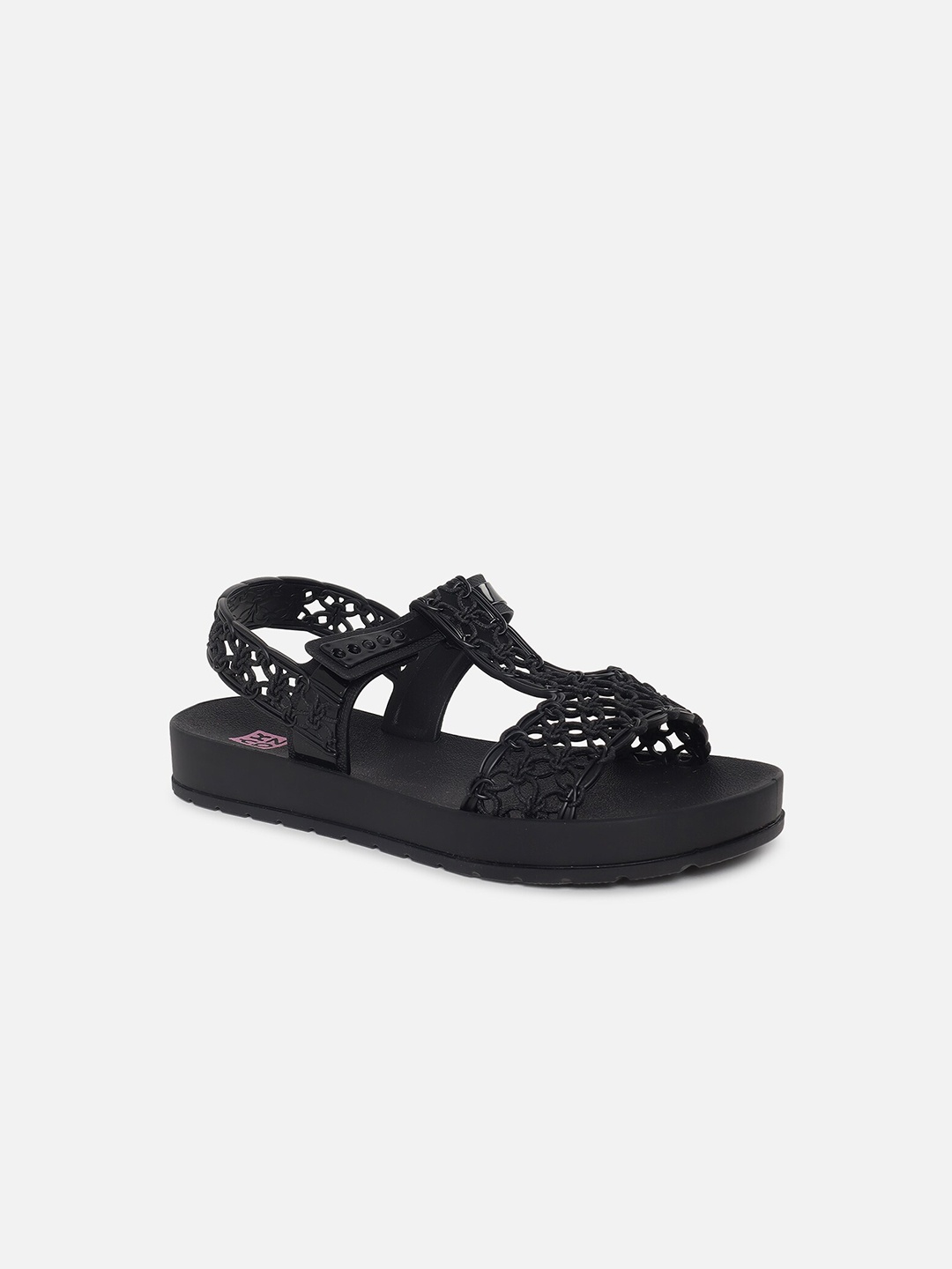 

Zaxy Women Black Open Toe Flats
