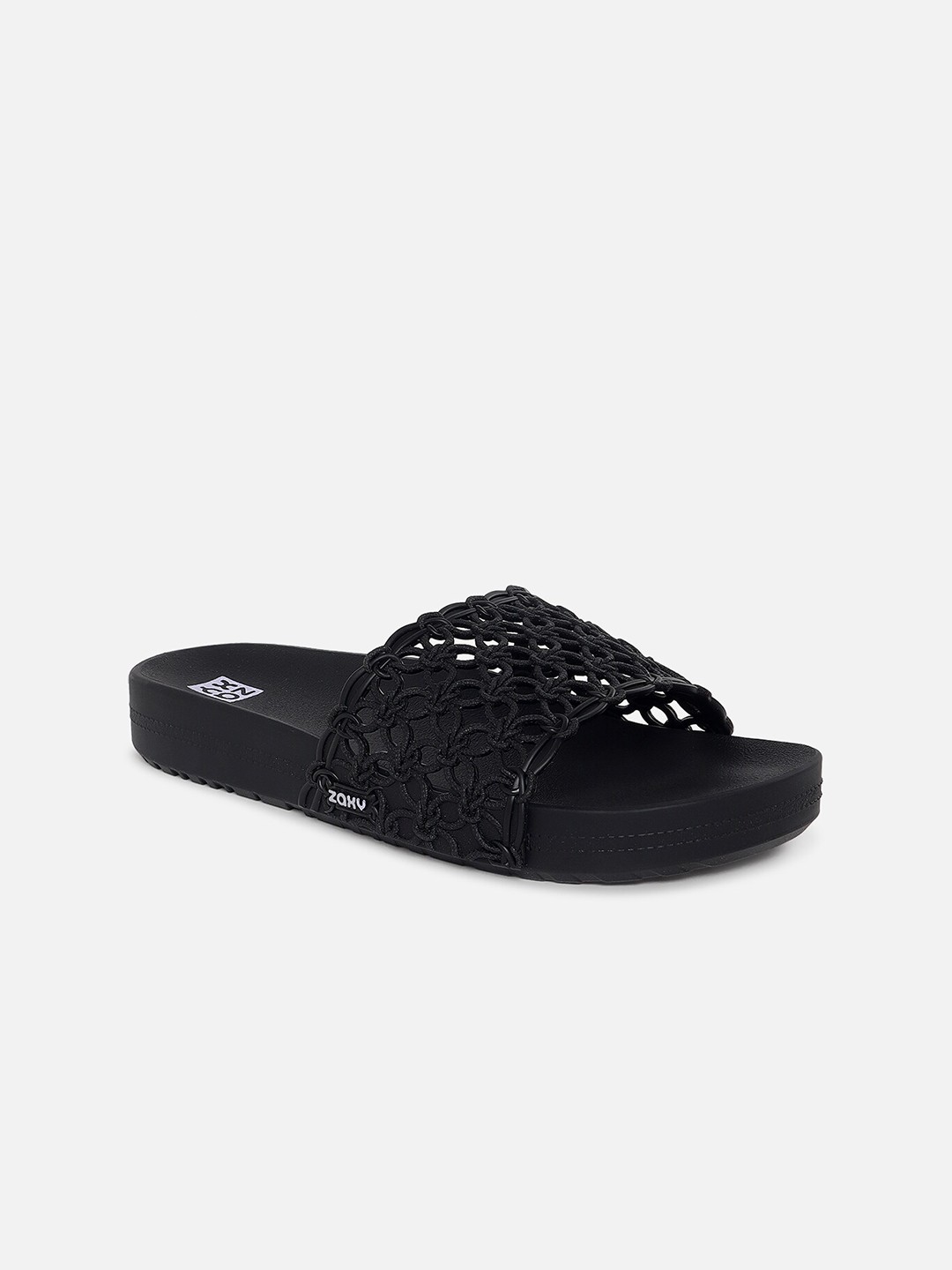 

Zaxy Women Open Toe Flats, Black