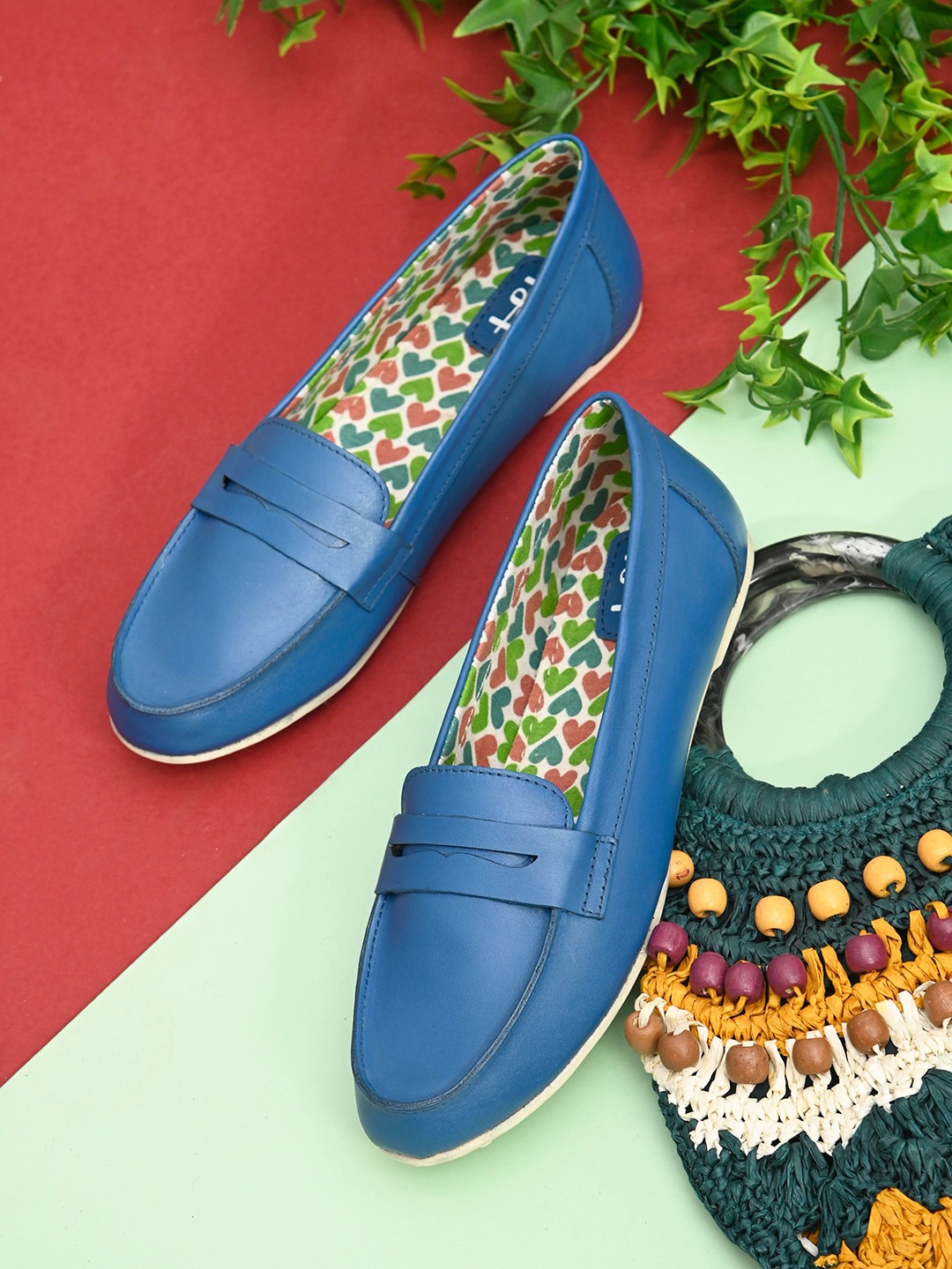 

Hydes N Hues Women Blue Suede Loafers