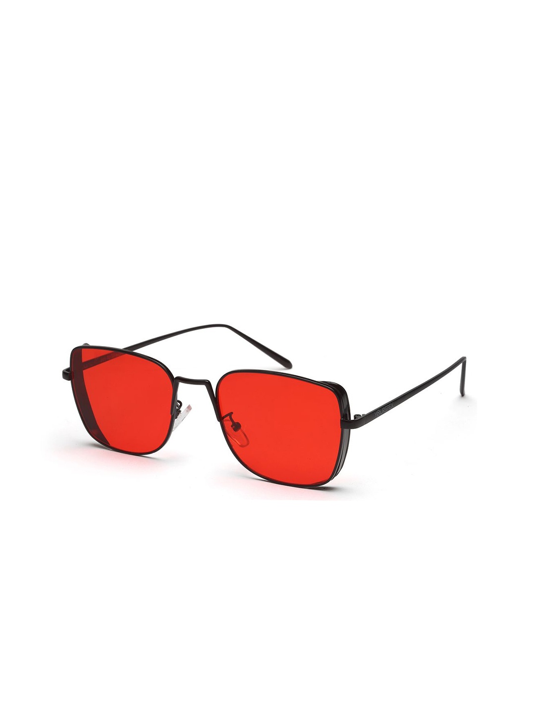 

YourSpex Red Lens & Black Square Sunglasses with UV Protected Lens