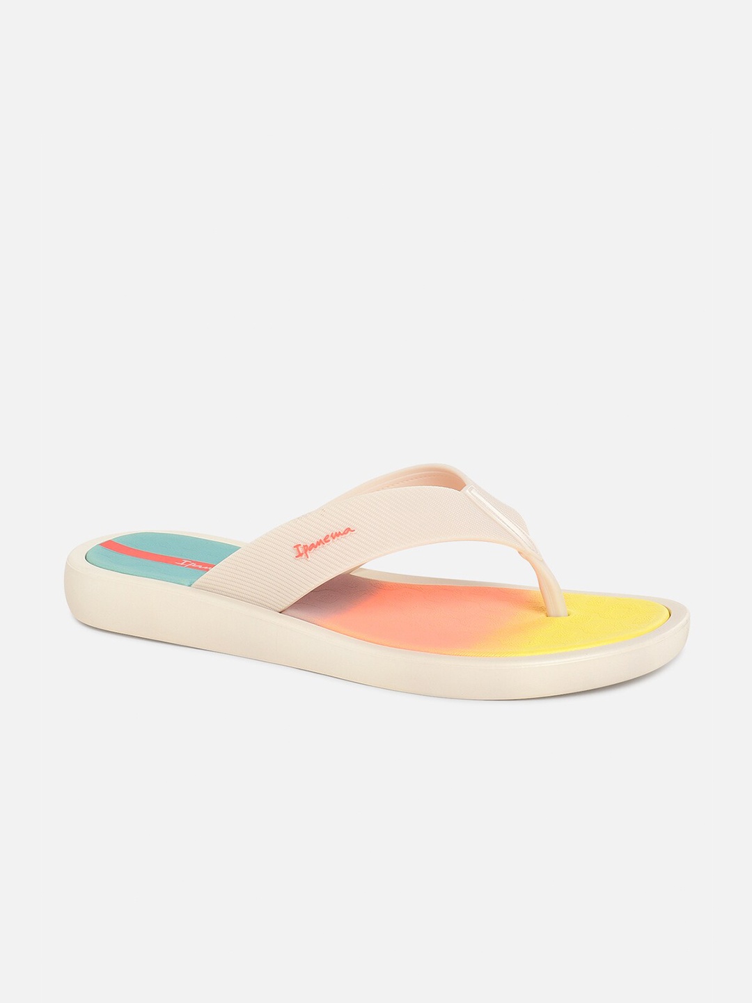 

iPanema Women Beige & Pink Printed Thong Flip-Flops