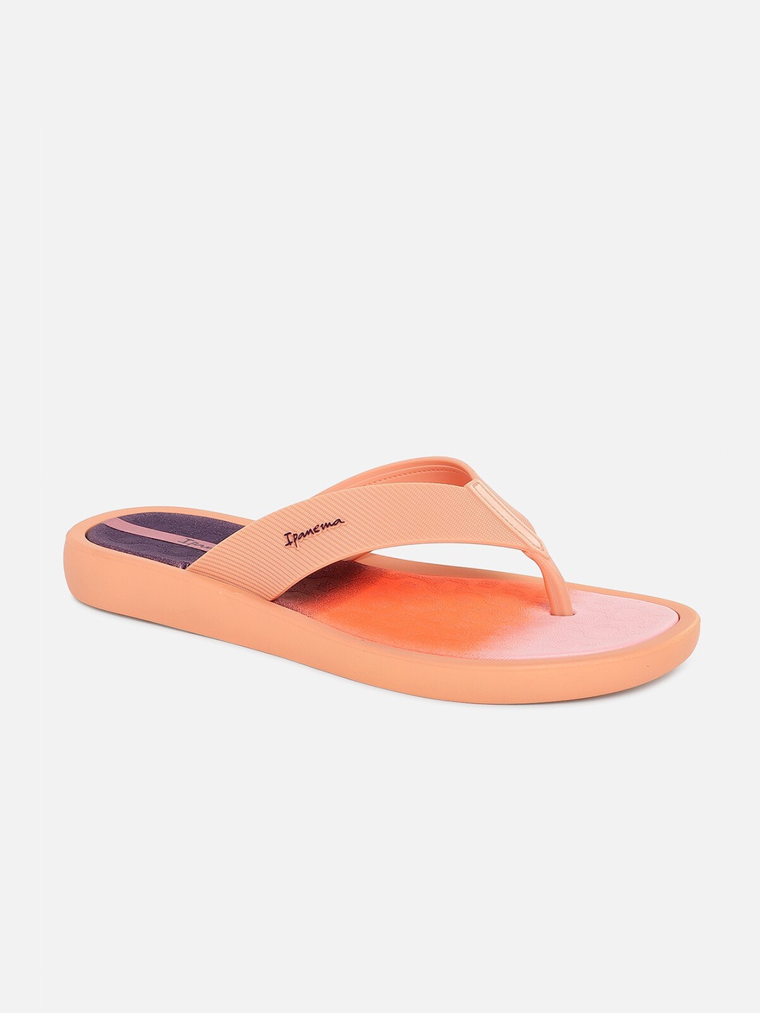 

iPanema Women Orange & Peach-Coloured Printed Thong Flip-Flops