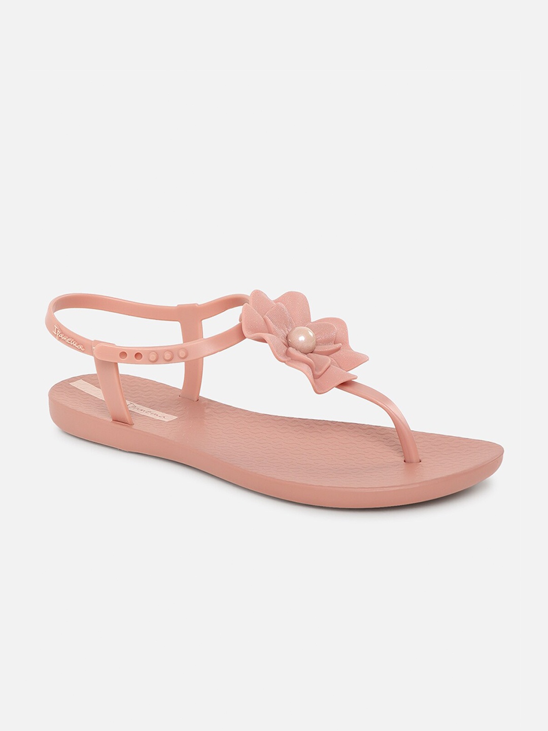 

iPanema Women Peach-Coloured Textured T-Strap Flats