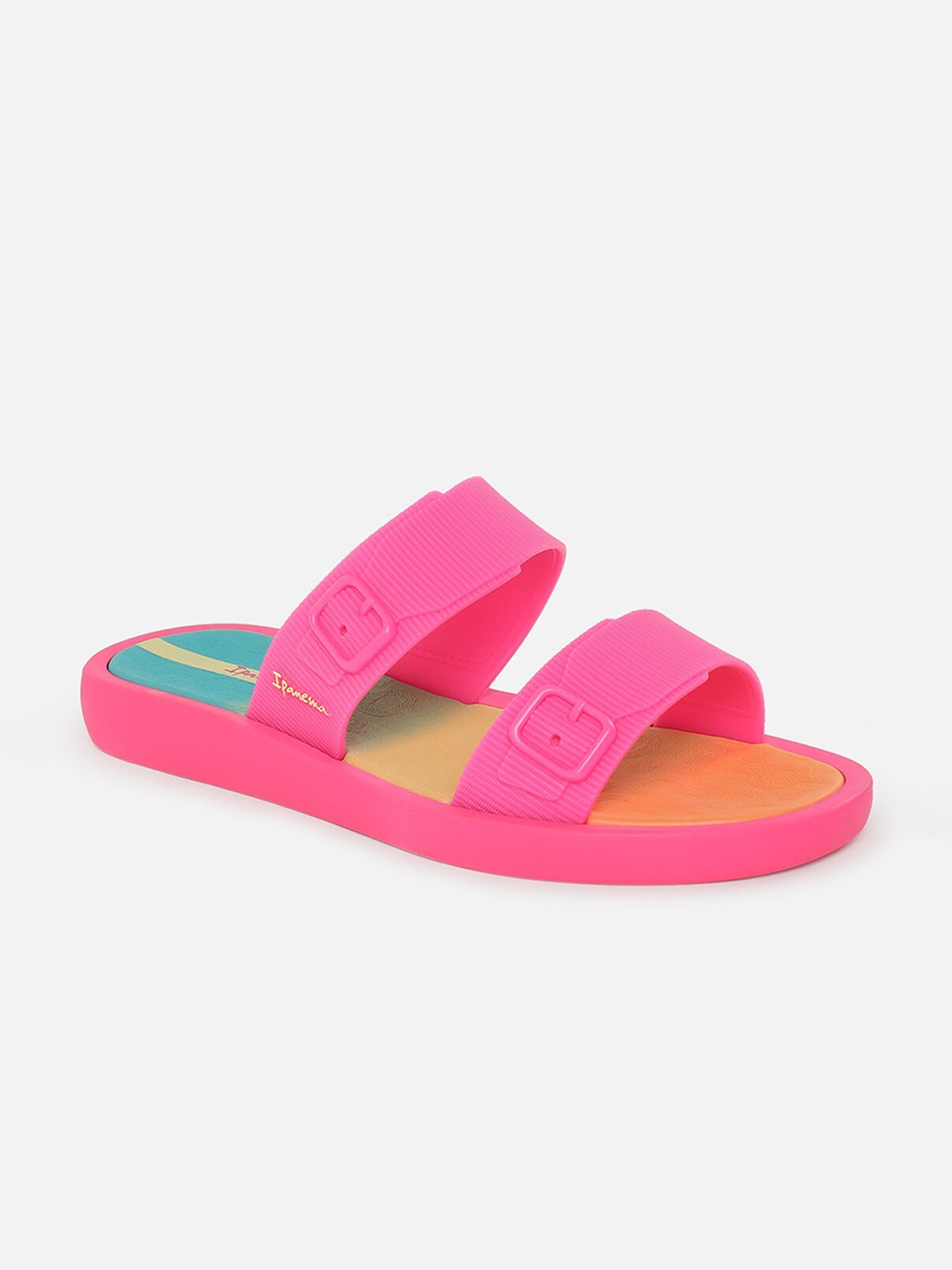 

iPanema Women Pink & Blue Printed Sliders