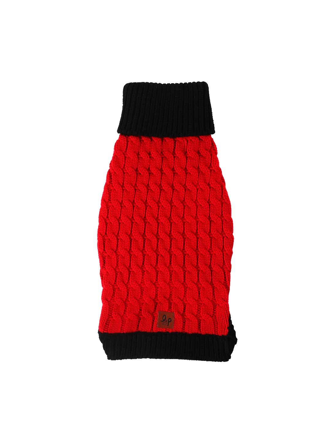 

LANA PAWS Red Self-Design Woolen Dog Sweater