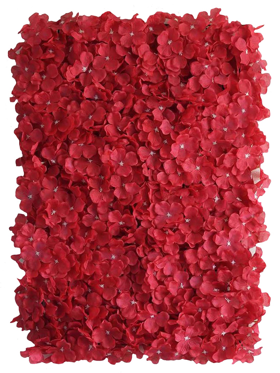 

TIED RIBBONS Red Decorative Artificial Hydrangea Flowers Wall Panel