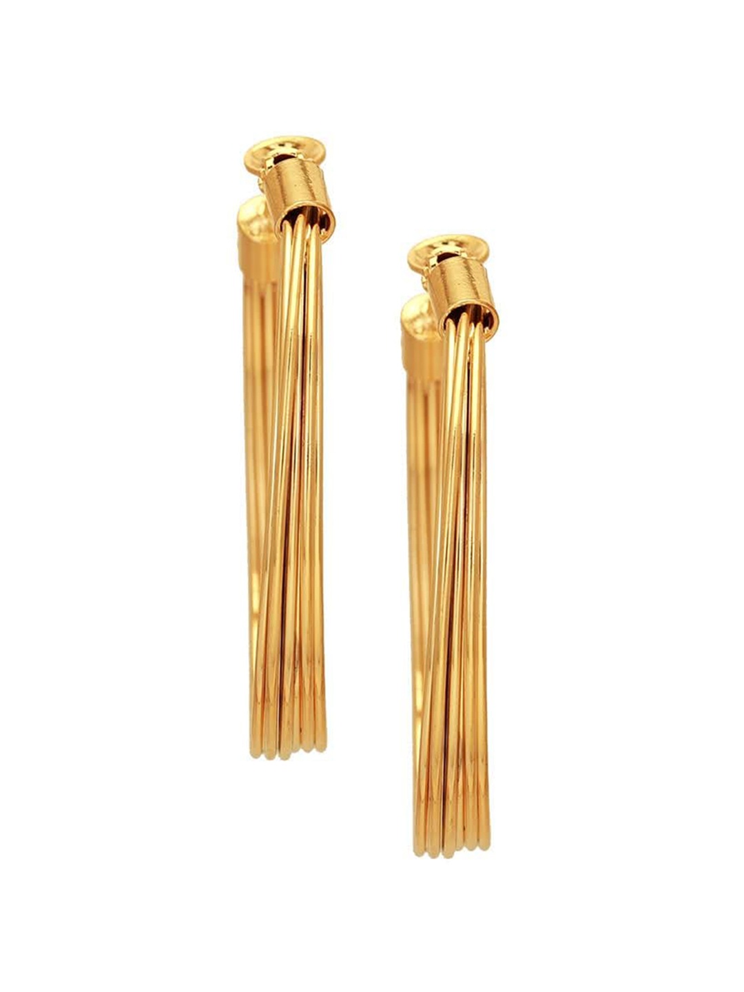 

Adwitiya Collection Women 24k Gold Plated Circular Hoop Earrings
