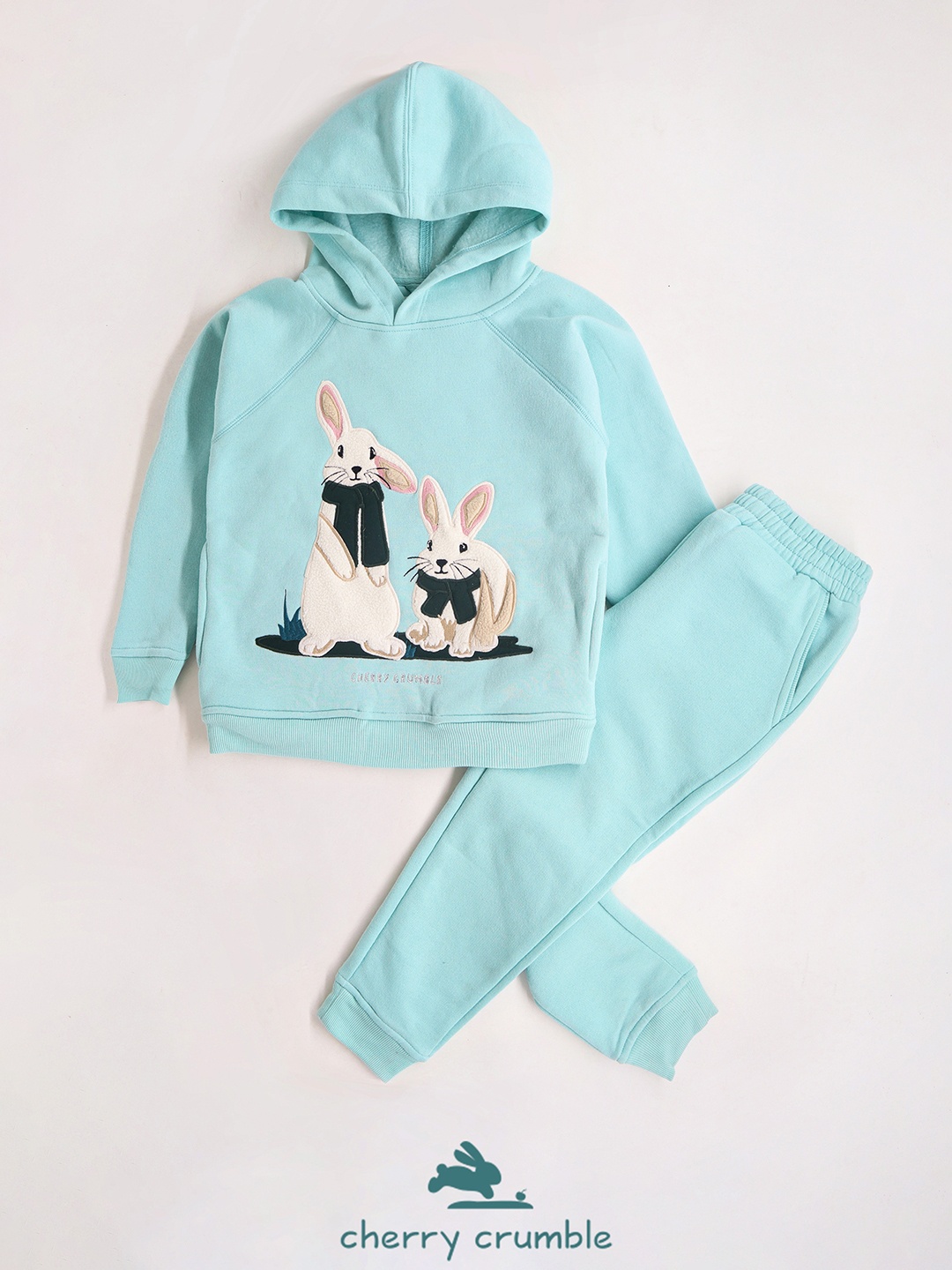 

Cherry Crumble Unisex Kids Green & White Top with Trousers