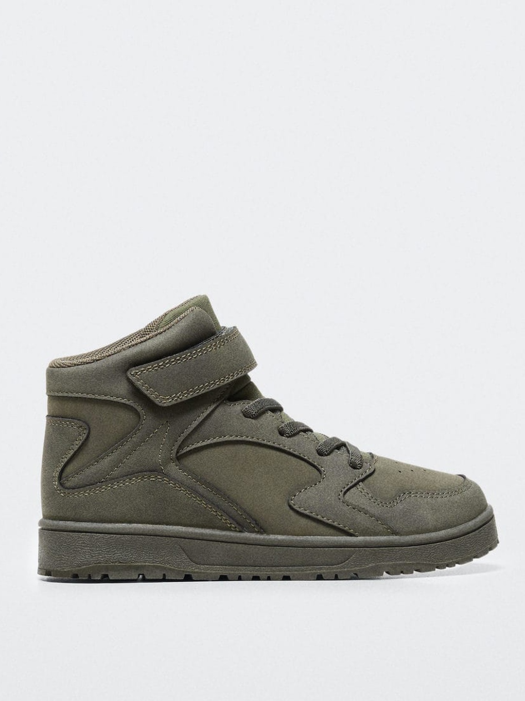 

Mango Kids Boys Mid-Top Boots, Olive