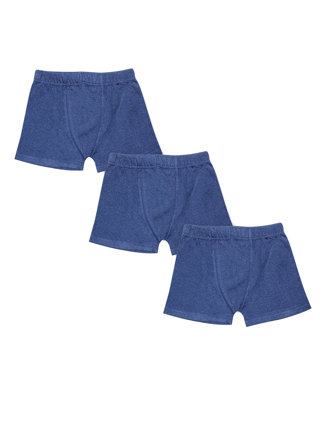 

KiddoPanti Boys Navy Blue Pack Of 3 Solid Boxers