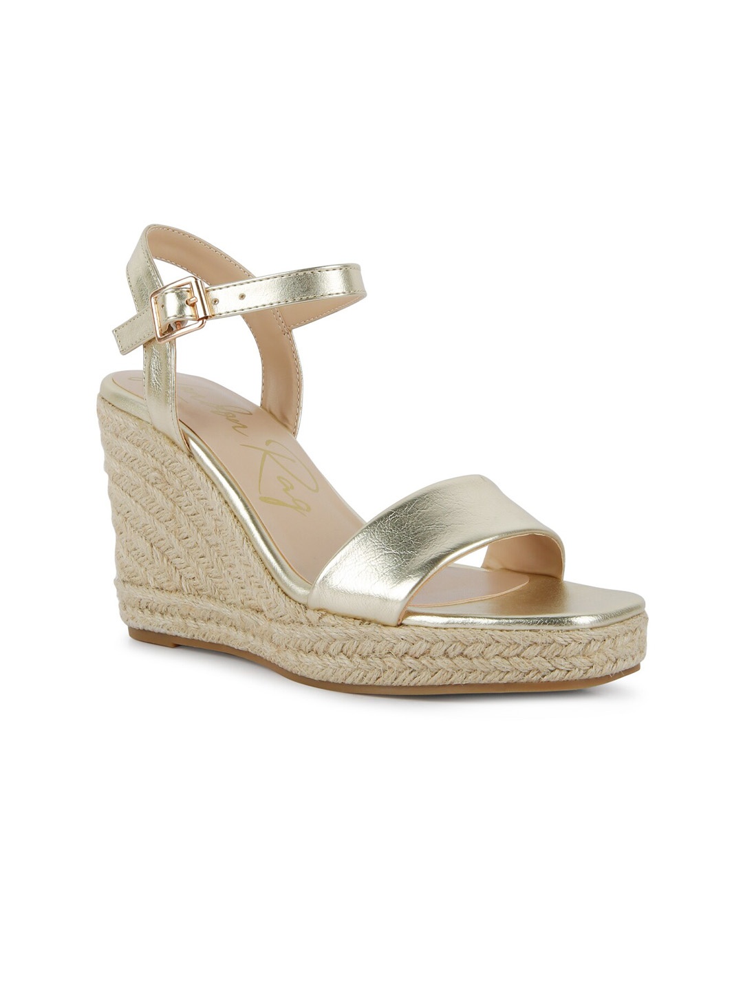 

London Rag Women Gold-Toned PU Wedge Heels