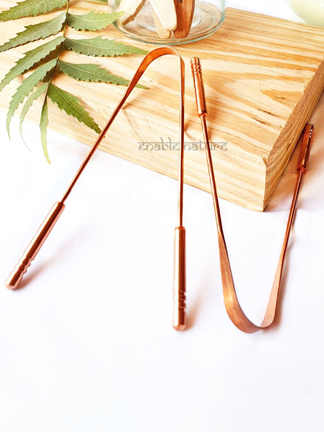 

Enable Nature Set Of 2 Pure Copper Tongue Cleaner